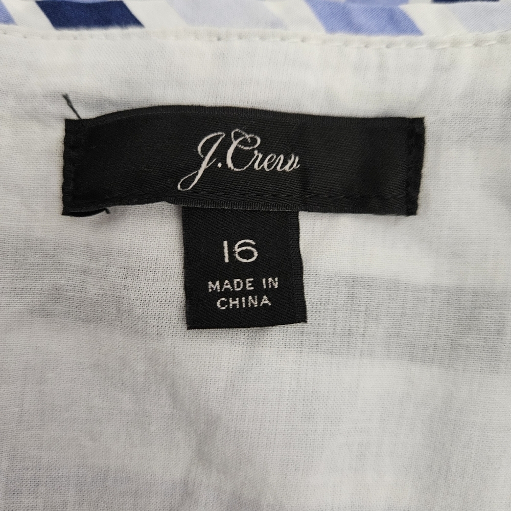 J.CREW Maxi Dress Blue Stripe Sleeveless Sweatheart Neck Zip Back 16 - Picture 6 of 8